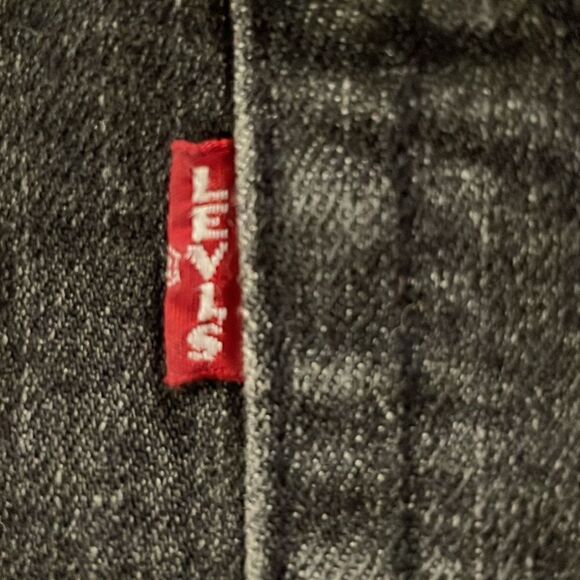 LEVI’S ~ Big E Reproduction ~ 512 Black Denim ~ size 36/34 ~ leather patch - Picture 3 of 12